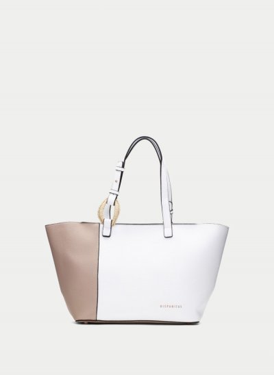 Hispanitas Shopper Bag blanco taupe