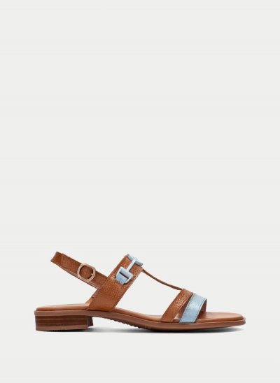 Hispanitas Sandalia Plana Yakarta Celeste Cuero