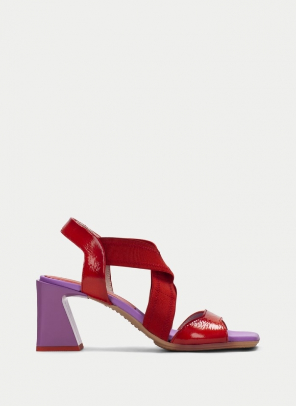 Hispanitas Sandalia Tacón Mallorca Violet Rojo