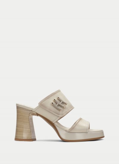 Hispanitas Sandalia Tacón Tahiti Crema