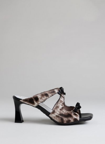 Hispanitas Sandalia Tacón Rosa Leopardo Blanco Negro