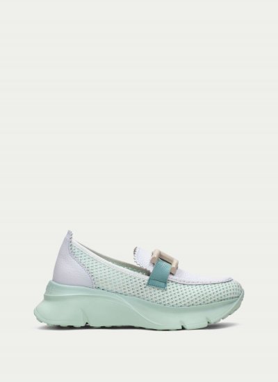 Hispanitas Mocasín Sport Hawai Blanco Aguamarina