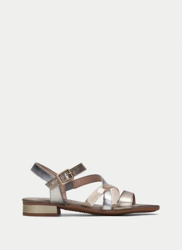 Hispanitas Sandalia Plana Lena Oro Plata