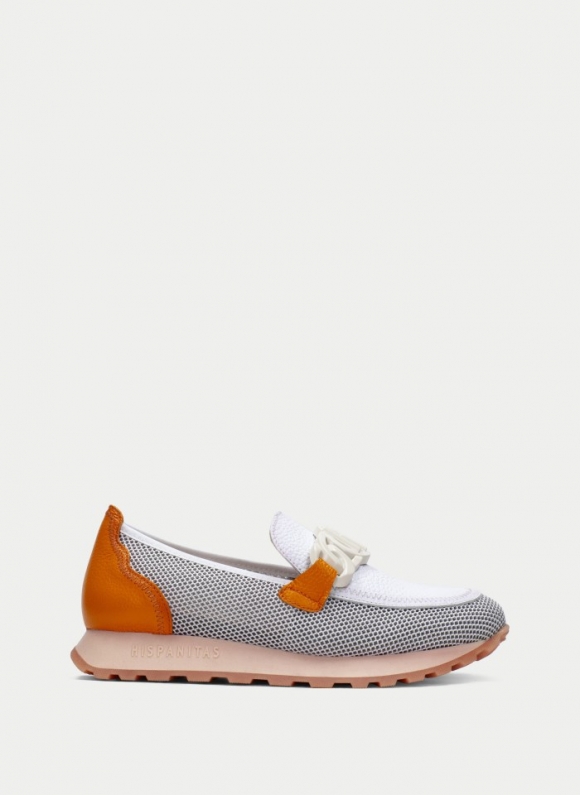 Hispanitas Mocasín Sport Loira Blanco Naranja