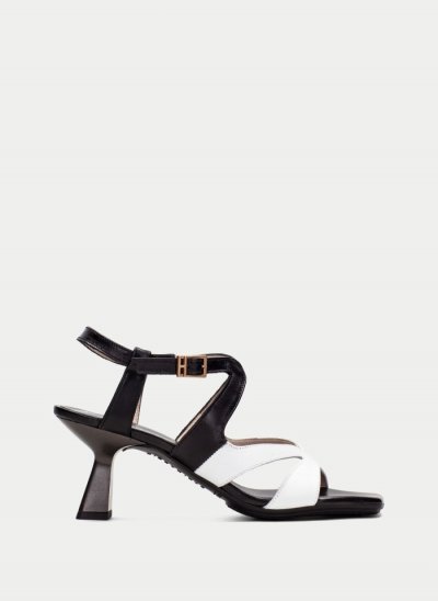 Hispanitas Sandalia Tacón Danielle Negro Blanco