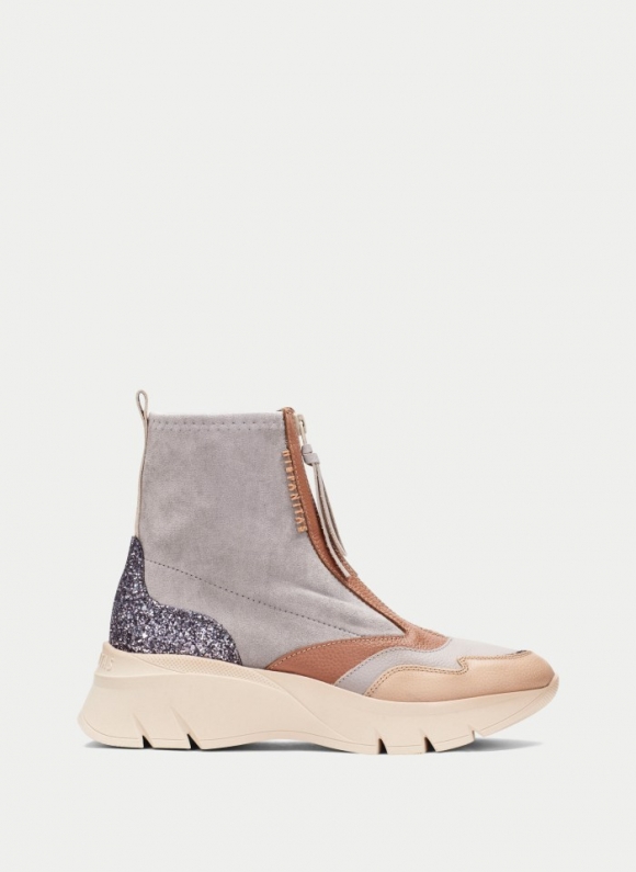 Hispanitas Botin Sport Helsinki Gris Tierra Glitter