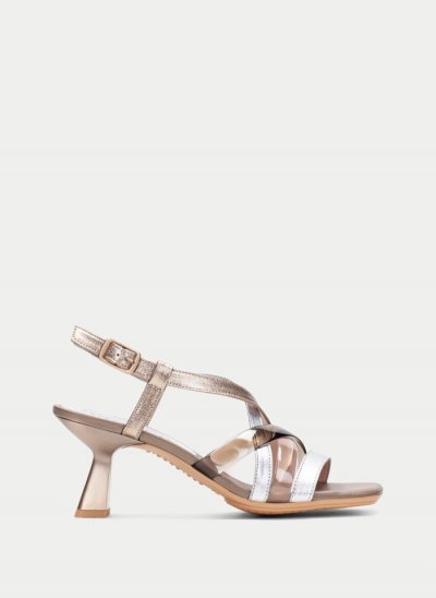 Hispanitas Sandalia Tacón Danielle Plata Oro