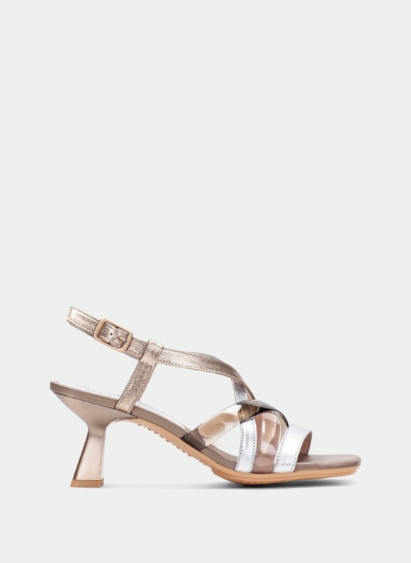 Hispanitas Sandalia Tacón Danielle Plata Oro