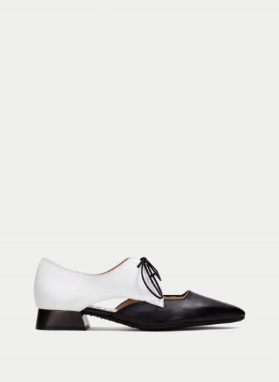 Hispanitas Zapato Plano Dali Blanco Negro