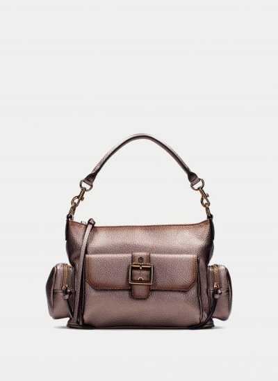 Hispanitas Bolso De Hombro Taupe Metalizado Hispanitas Bolso De Hombro Taupe Metalizado