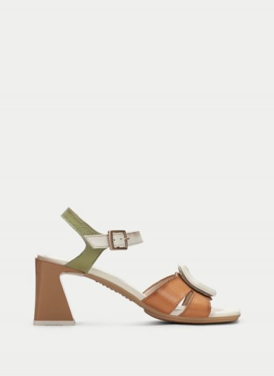 Hispanitas Sandalia Tacón Mallorca Aloe Crema Melocoton