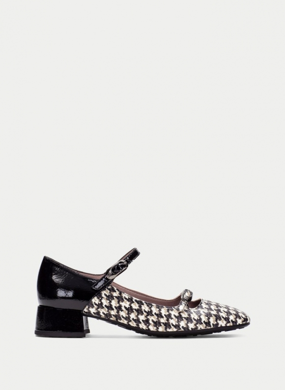 Hispanitas Mary Jane Oporto Negro Blanco