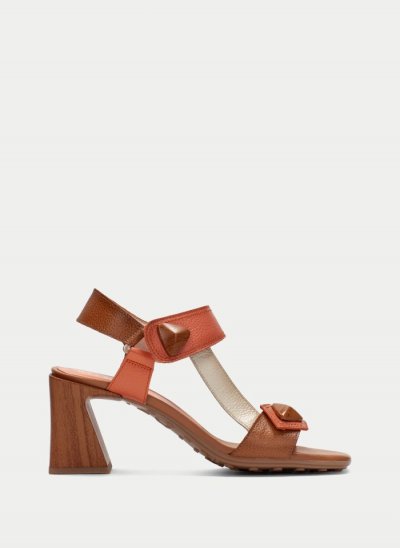 Hispanitas Sandalia Tacón Miami Cuero Coral