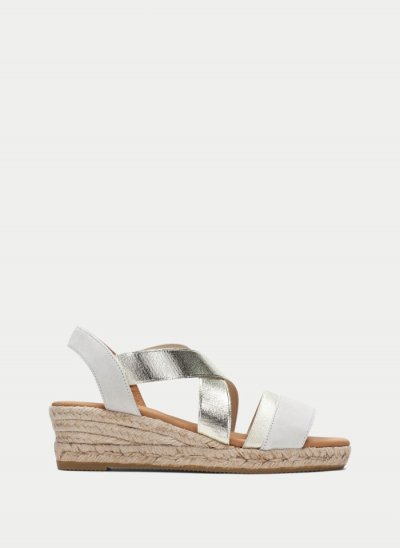 Hispanitas Espadrilles Yute Blanco Oro Hispanitas Espadrilles Yute Blanco Oro