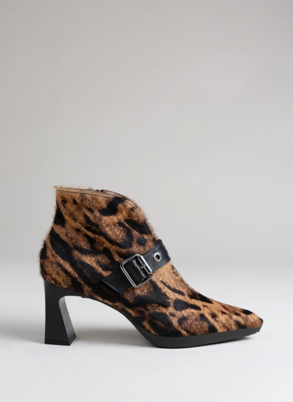 Hispanitas Botín Atlanta Leopardo Camel Negro