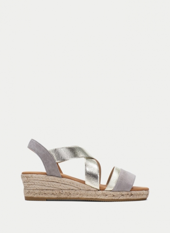 Hispanitas Espadrilles Yute Gris Oro