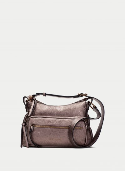 Hispanitas Bolso De Hombro Taupe Metalizado