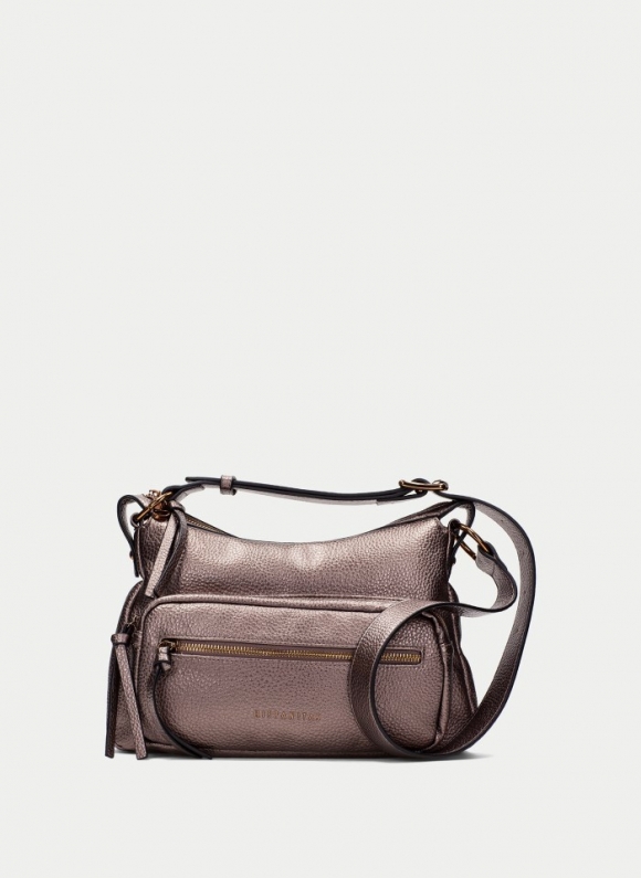Hispanitas Bolso De Hombro Taupe Metalizado