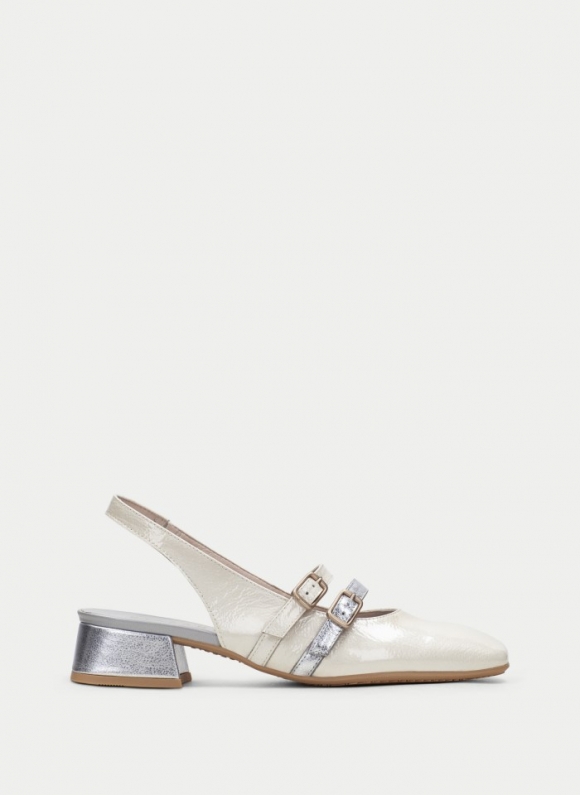 Hispanitas Zapato Plano Aruba Crema Plata