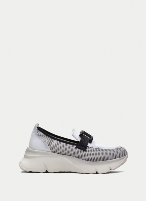 Hispanitas Mocasín Sport Hawai Blanco Negro