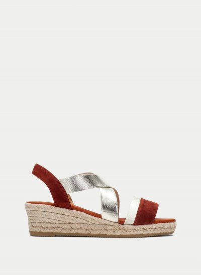 Hispanitas Espadrilles Yute Cuero Oro Hispanitas Espadrilles Yute Cuero Oro