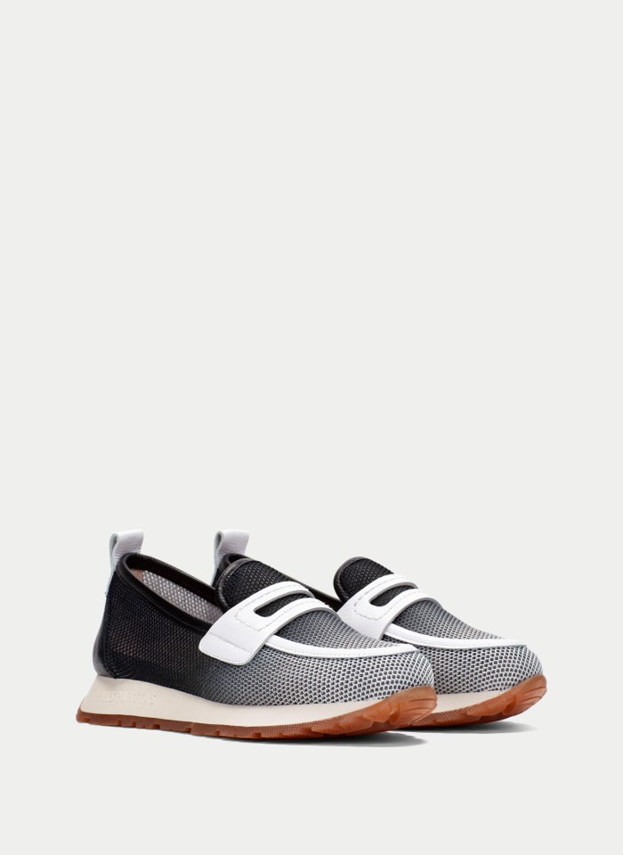 Hispanitas Mocasín Sport Kansas Negro Blanco