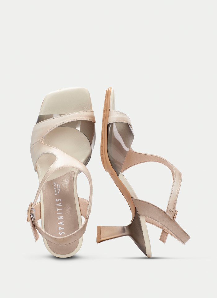 Hispanitas Sandalia Tacón Danielle Taupe Latte