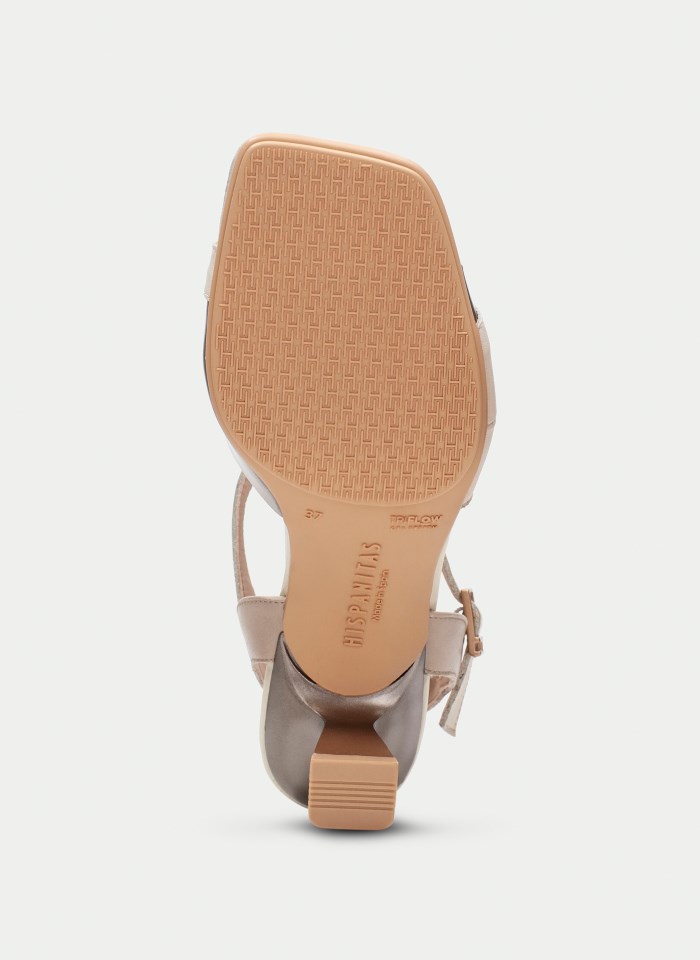 Hispanitas Sandalia Tacón Danielle Taupe Latte