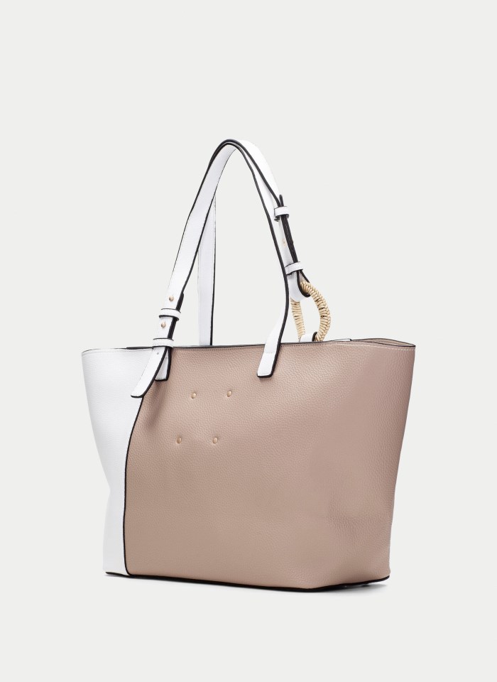 Hispanitas Shopper Bag blanco taupe