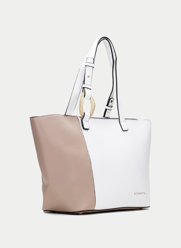 Hispanitas Shopper Bag blanco taupe
