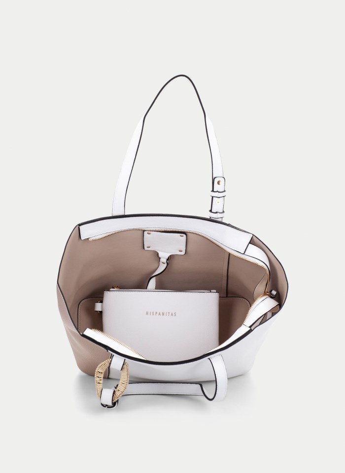 Hispanitas Shopper Bag blanco taupe