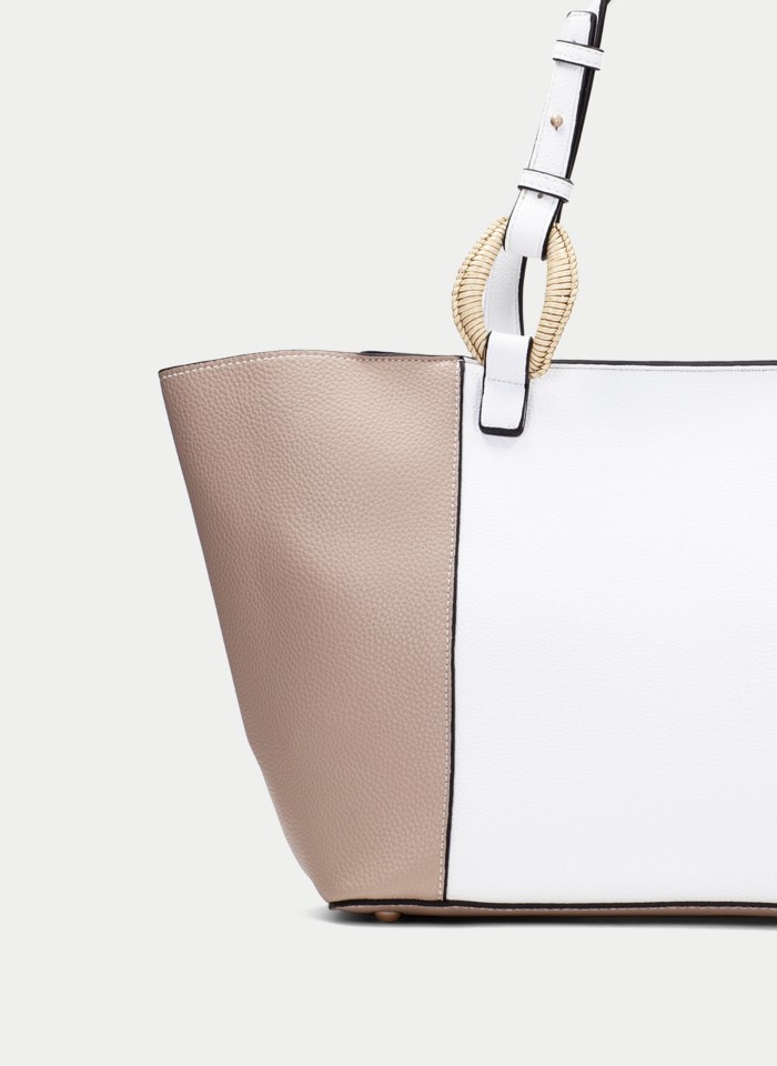 Hispanitas Shopper Bag blanco taupe