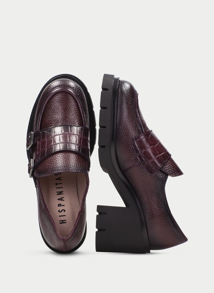 Hispanitas Zapatos Con Hebilla Zurich Vino