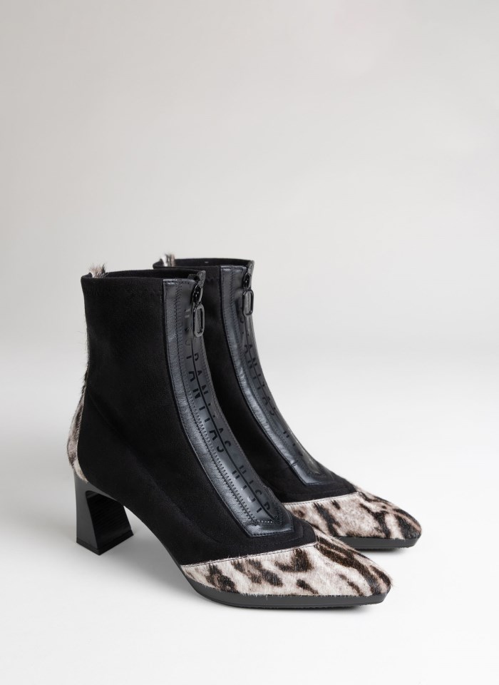 Hispanitas Botín Atlanta Leopardo Blanco Negro