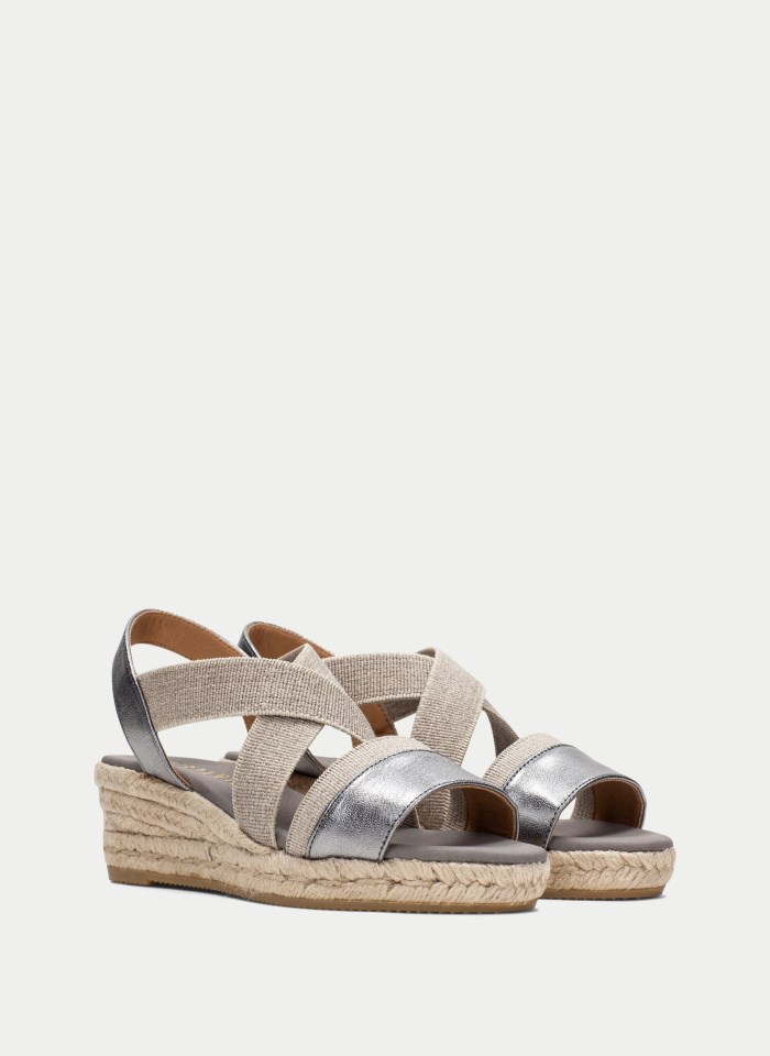Hispanitas Espadrilles Yute Plata Gris