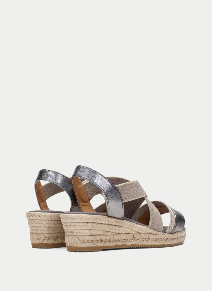 Hispanitas Espadrilles Yute Plata Gris