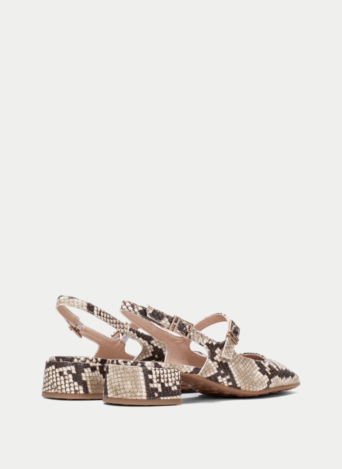 Hispanitas Destalonado Oporto Snake Taupe