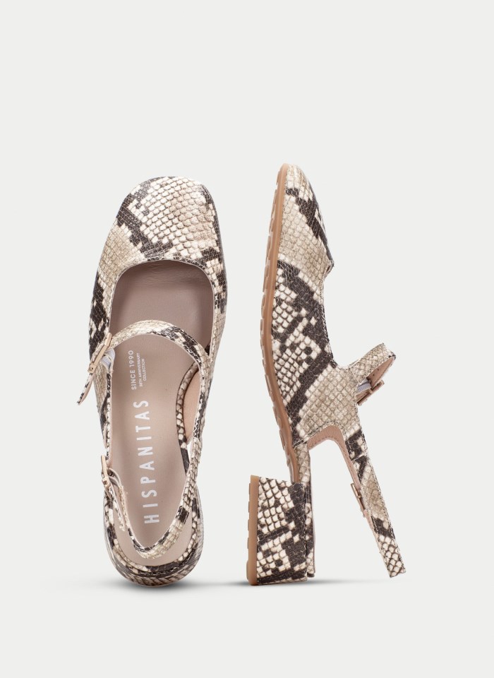 Hispanitas Destalonado Oporto Snake Taupe