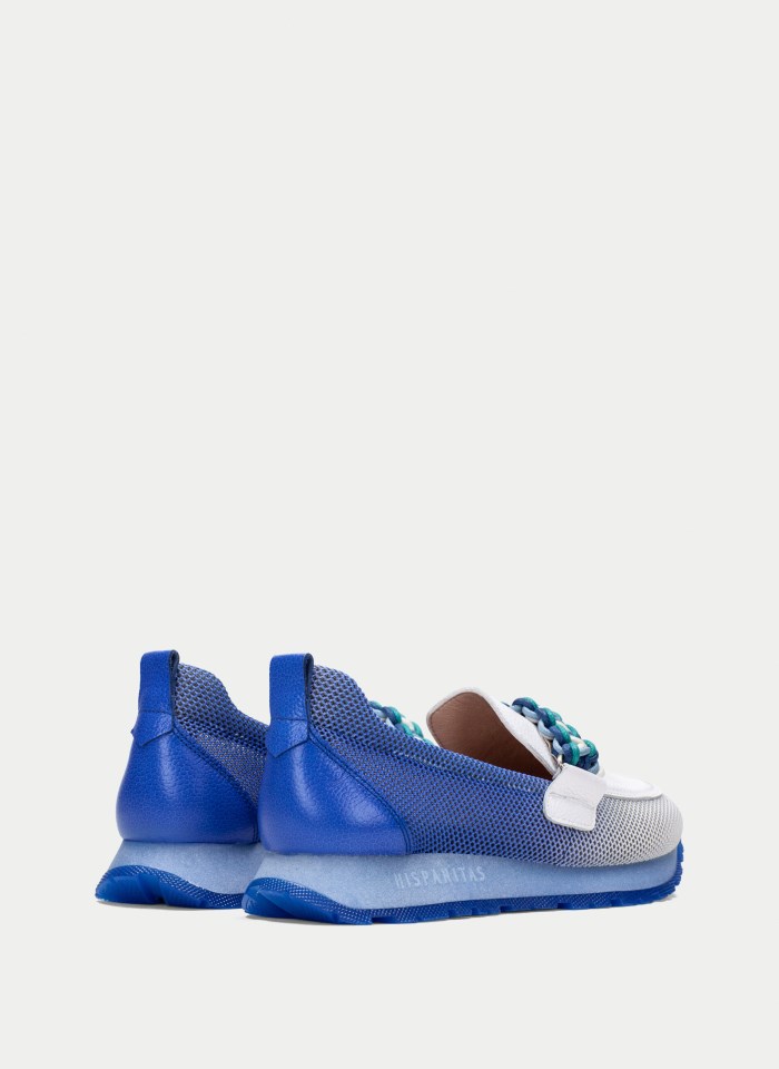 Hispanitas Mocasín Sport Kansas Azul Blanco