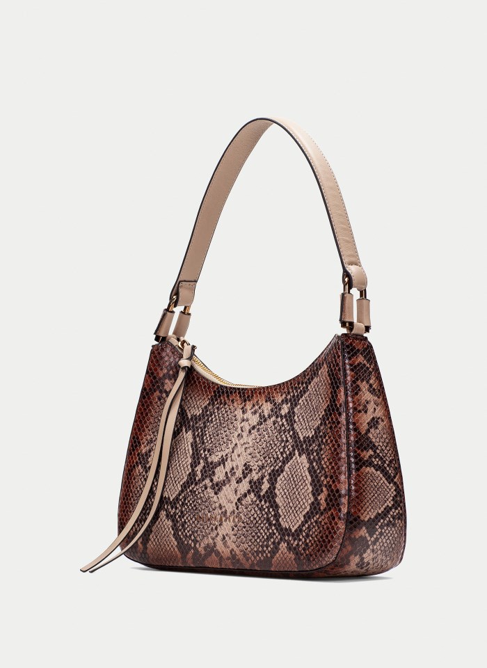 Hispanitas Bolso De Hombro Python Taupe