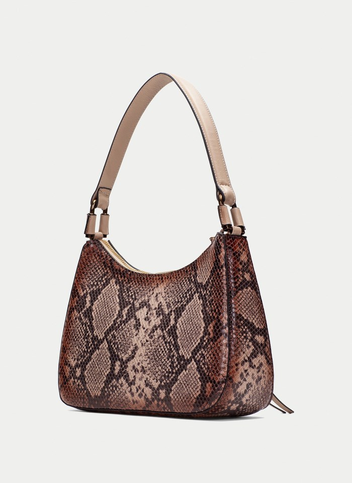 Hispanitas Bolso De Hombro Python Taupe