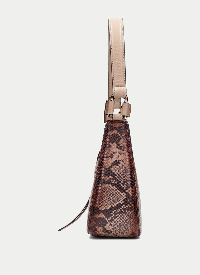 Hispanitas Bolso De Hombro Python Taupe