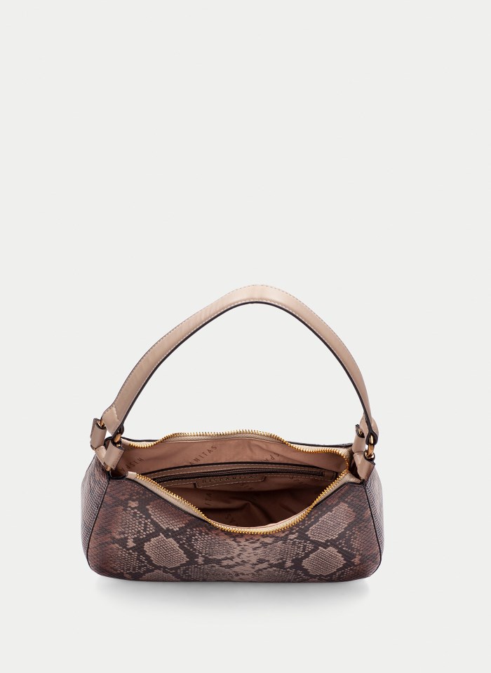 Hispanitas Bolso De Hombro Python Taupe
