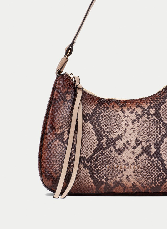 Hispanitas Bolso De Hombro Python Taupe