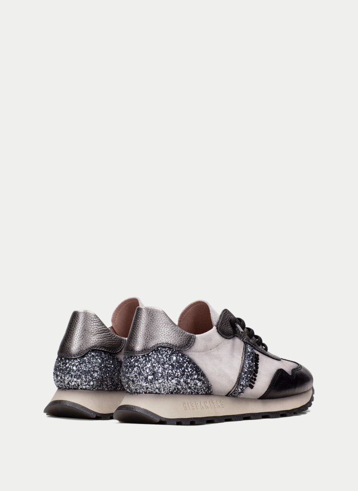 Hispanitas Deportivo Loira Negro Gris Glitter