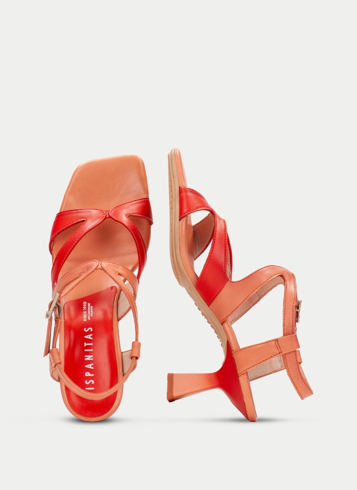 Hispanitas Sandalia Tacón Danielle Coral Scarlet