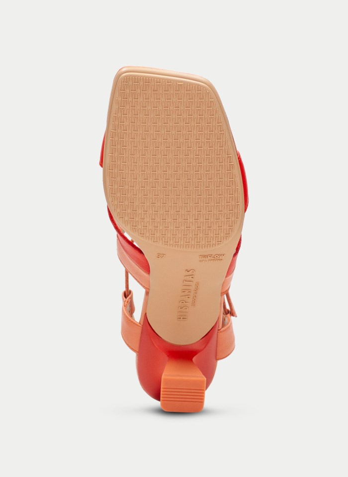 Hispanitas Sandalia Tacón Danielle Coral Scarlet