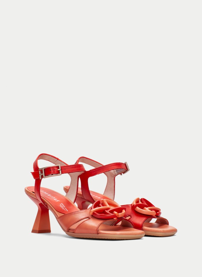 Hispanitas Sandalia Tacón Danielle Coral Scarlet