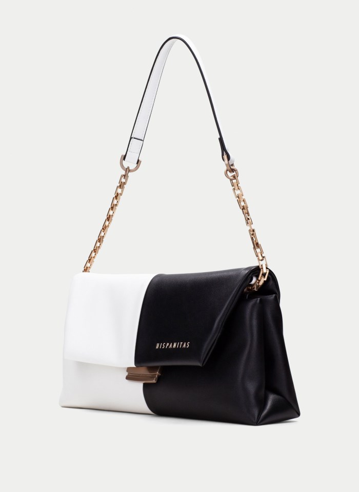 Hispanitas Bolso de Hombro blanco negro