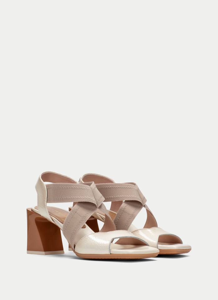 Hispanitas Sandalia Tacón Mallorca Crema